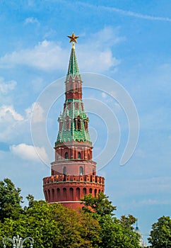 Kremlin, star on tower in Moscow