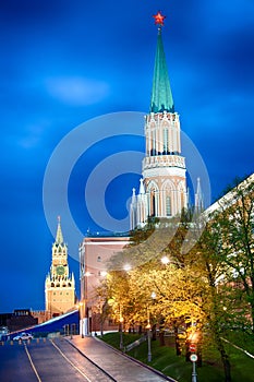 Kremlin Towers in Morning Twilight