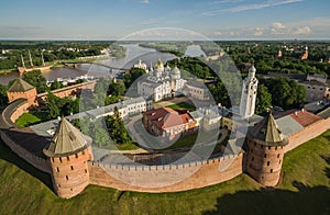 Kremlin in Velikiy Novgorod, aerial view