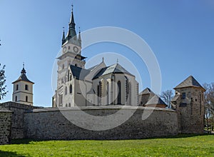 Kremnica town castle in the springtime. Kremnica. Slovakia