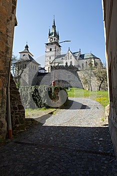 Kremnický městský hrad na jaře. Kremnica. Slovensko