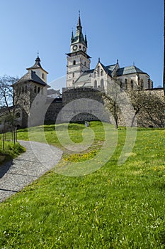 Kremnický městský hrad na jaře. Kremnica. Slovensko