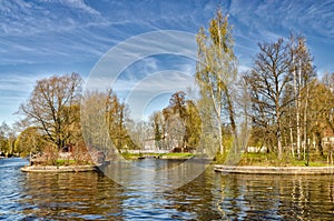 The Krestovka river on the Kamenny Island in Saint Petersburg.