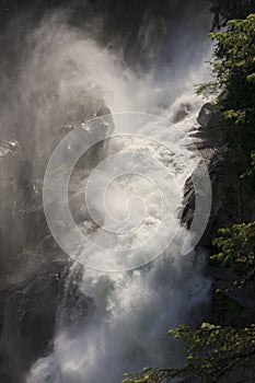 The Krimml Falls in Austrian High Tauern Park