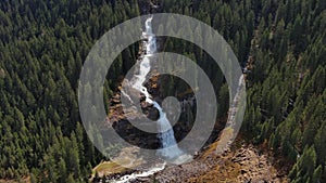 Krimml Waterfalls in Austrian Alps