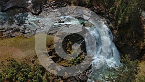 Krimml Waterfalls in Austrian Alps