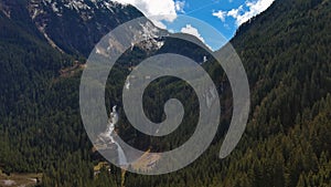 Krimml Waterfalls in Austrian Alps