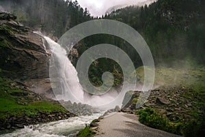 Krimmler (Krimml) waterfall. Highest fall in Austria (Tirol) - A