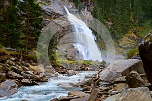 Krimmler waterfall in Austria