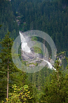 Krimmler Watterfall on Austrian Alps