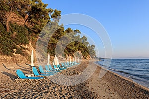 Kriopigi beach. Kassandra of Halkidiki peninsula, Greece