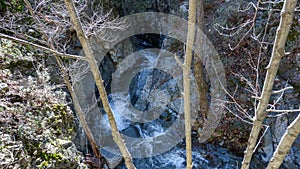 Krios river in Troodos mountains in Cyprus runs down a ravine