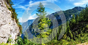 Krippenstein ,Dachstein mountains - wide angle, panorama shot