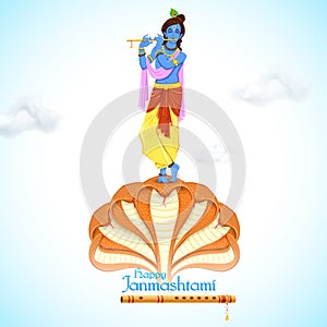 Krishna dancing on Kaliya Naag
