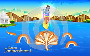 Krishna dancing on Kaliya Naag