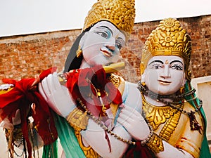 Krishna and radha statue photo