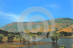 Krishna river and panchgani mountain Maharashtra India photo