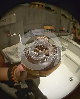 Krispy Kreme Ferrero Rocher Donut photo