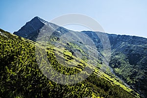 Krivan peak, High Tatras mountains, Slovakia, hiking theme