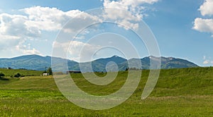 Krivanska Mala Fatra mountains from meadow near Krpelany village in Slovakia