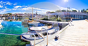 Krk. Town of Malinska harbor and waterfront view