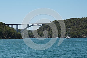 Krka Bridge in Croatia between the Skradin and Sibenik interchanges photo