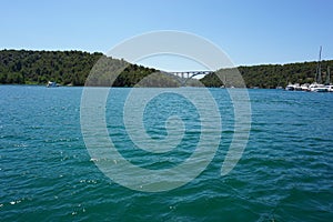 Krka Bridge in Croatia between the Skradin and Sibenik interchanges photo