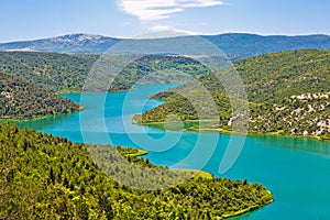 Krka river national park view