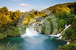 Krka vibrant waterfalls