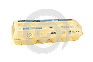 Kroger Egg Carton on White