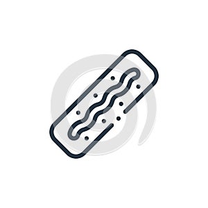 kroket vector icon isolated on white background. Outline, thin line kroket icon for website design and mobile, app development.