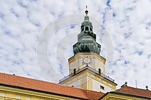 Kromeriz city castle tower in Czech Republic Europe