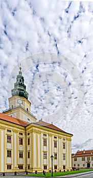 Kromeriz city castle tower in Czech Republic Europe