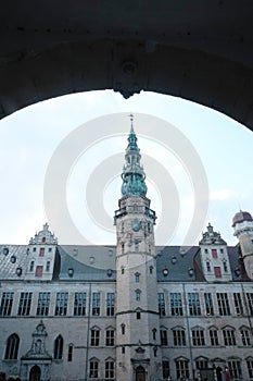 Architecture of Kronborg Castle in Helsingor, Denmark