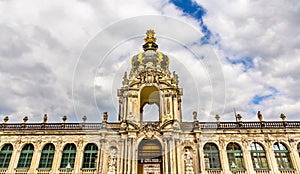 Kronentor or Crown Gate of Zwinger Palace in Dresden