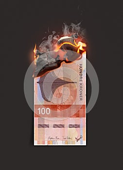 Kroner Note Burning
