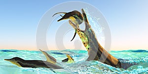 Kronosaurus Marine Reptile Attack