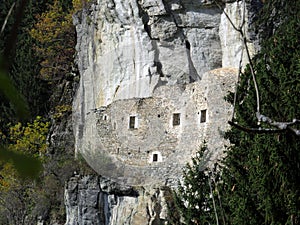 Kropfenstein Castle or Ruine der Burg Kropfenstein oder HÃÂ¶hlenburg Kropfenstein Casti Grotta or Ruina Grotta, Waltensburg photo