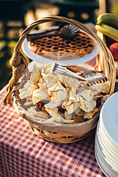 Krostule in a basket