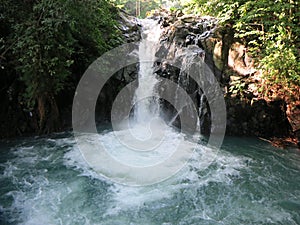 Kroya waterfall in Sambangan secret garden in Bali, Indonesia