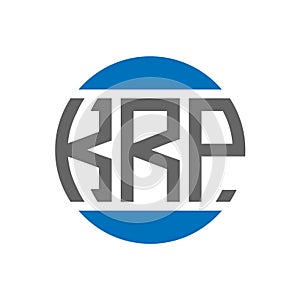 KRP letter logo design on white background. KRP creative initials circle logo concept. KRP letter design