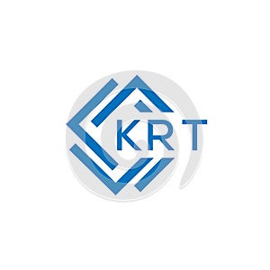KRT letter logo design on white background. KRT creative circle letter logo concept.