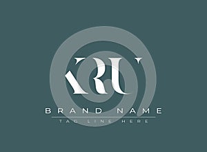 KRU abstract letter logo design