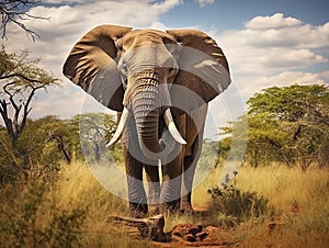 Kruger elephant  Made With Generative AI illustration