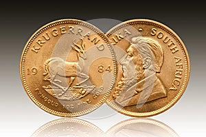 Krugerrand 1 oz gold coin south africa 1984