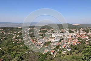 View over the roofs of the city of Kruja, Albania photo