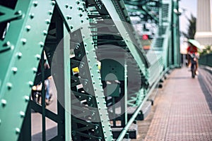 Krung Thon Bridge or Sang Hi Bridge over the Chao Phraya river i