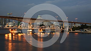 Krungthep Bascule bridge in Bangkok