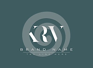 KRV abstract letter logo design