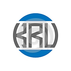 KRV letter logo design on white background. KRV creative initials circle logo concept. KRV letter design
